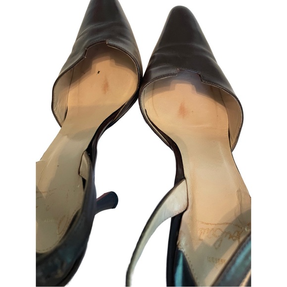 Christian Louboutin Y2K Brown (3.5”) Pointed Toe Slingback Pumps Shoes heels 36 - Picture 3 of 12
